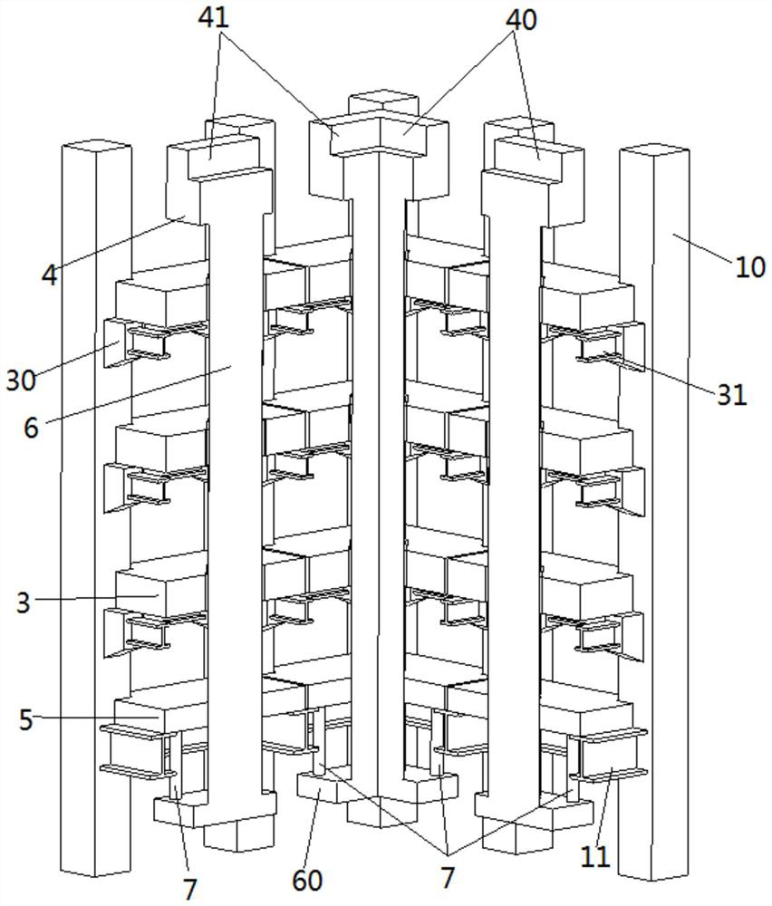 Assembly type multi-limb L-shaped special-shaped column with recoverable function and assembly method thereof