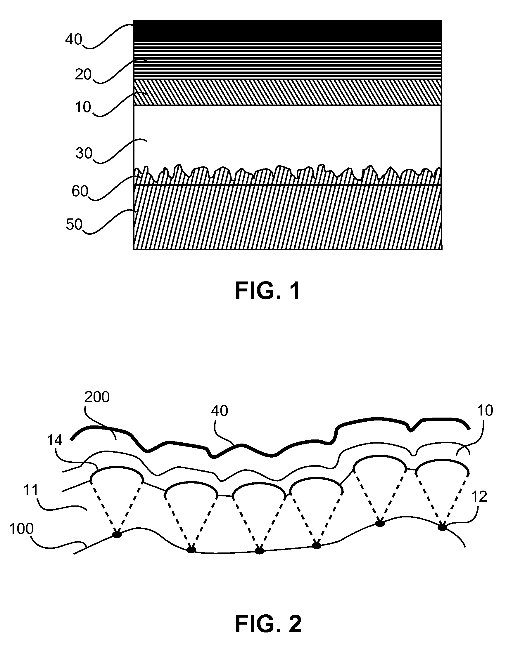 Light emitting device with improved internal out-coupling and method of providing the same