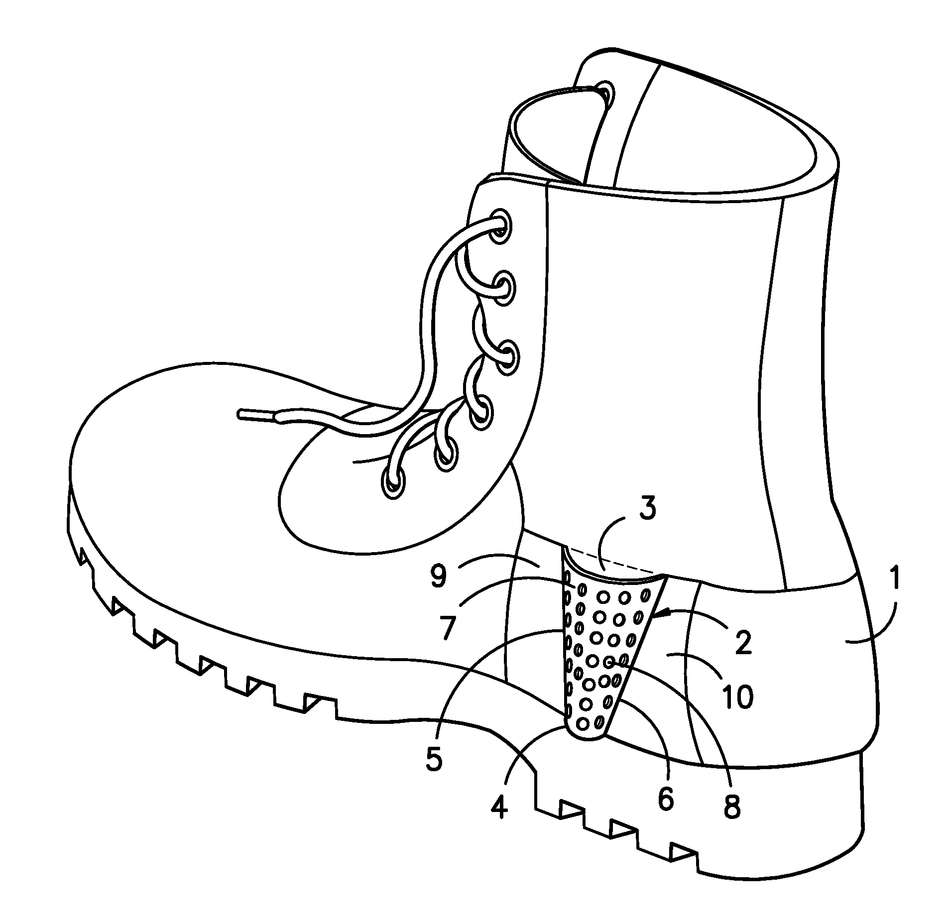 Hunting boot with pocket for scent wick