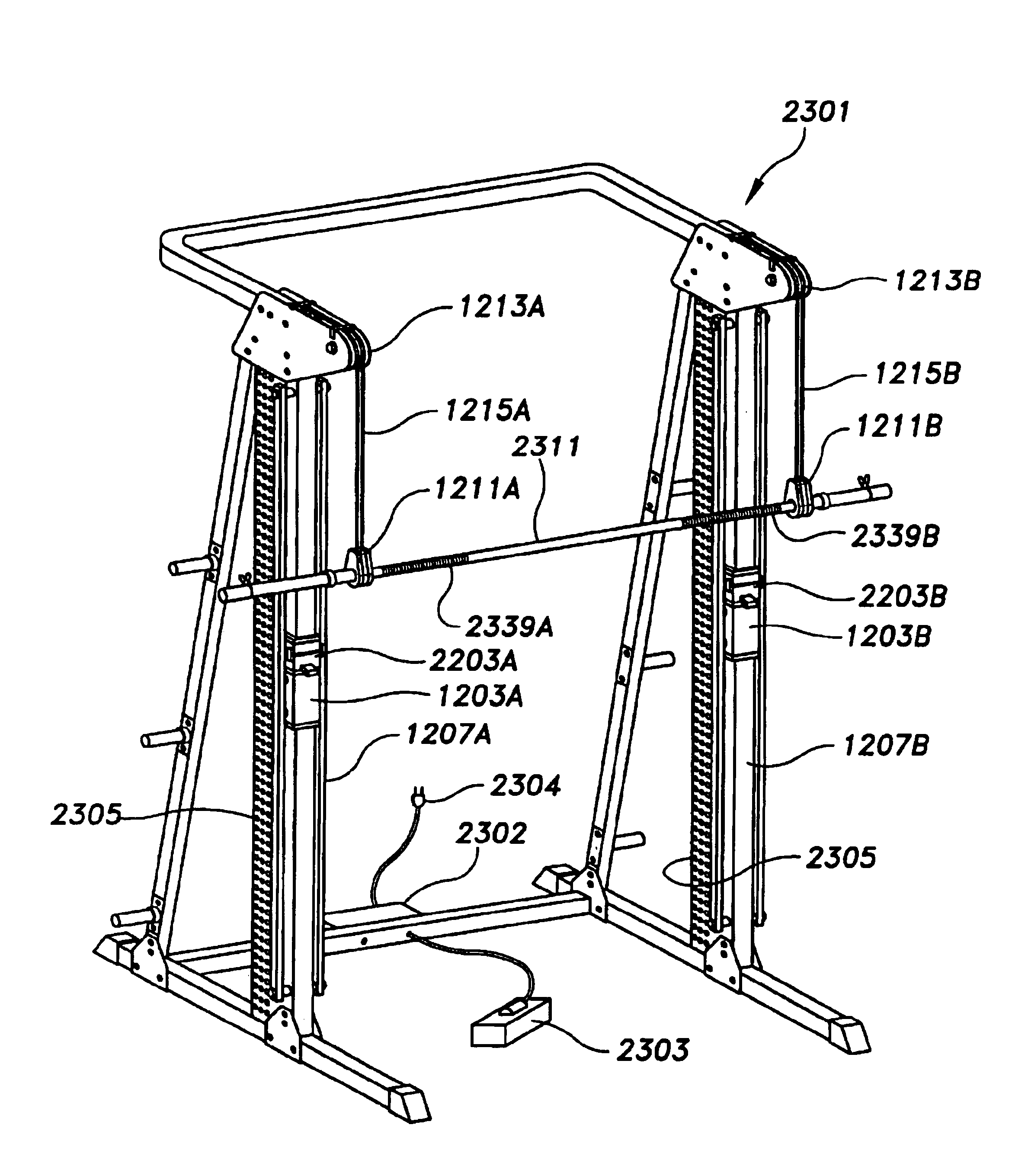 Self-spotting apparatus for free-weights