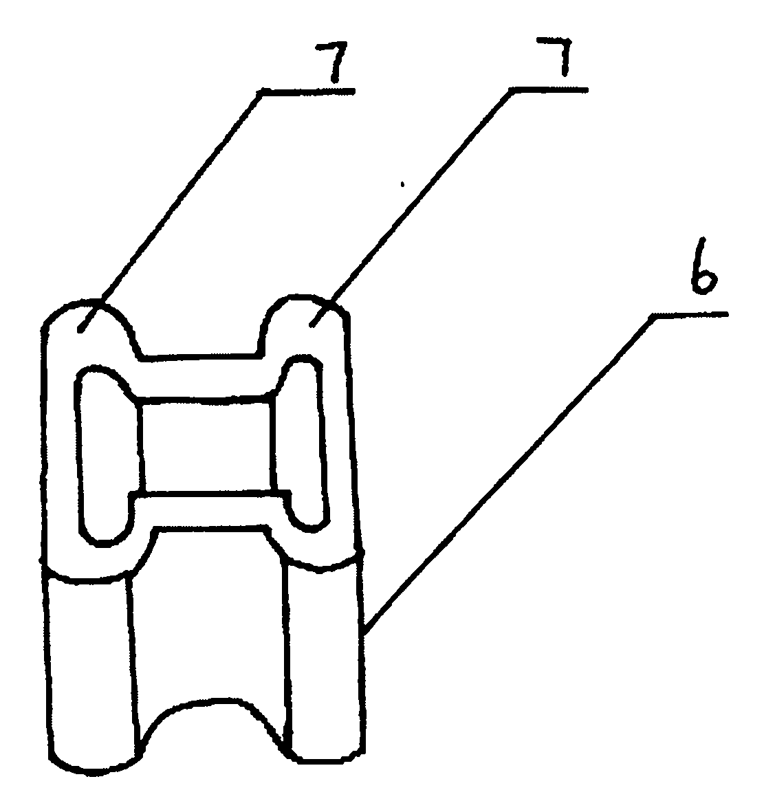 Nesting type slurry-free tenon-and-mortise brick