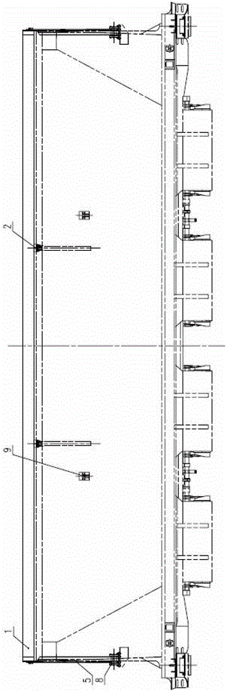 A kind of movable top cover of railway funnel car