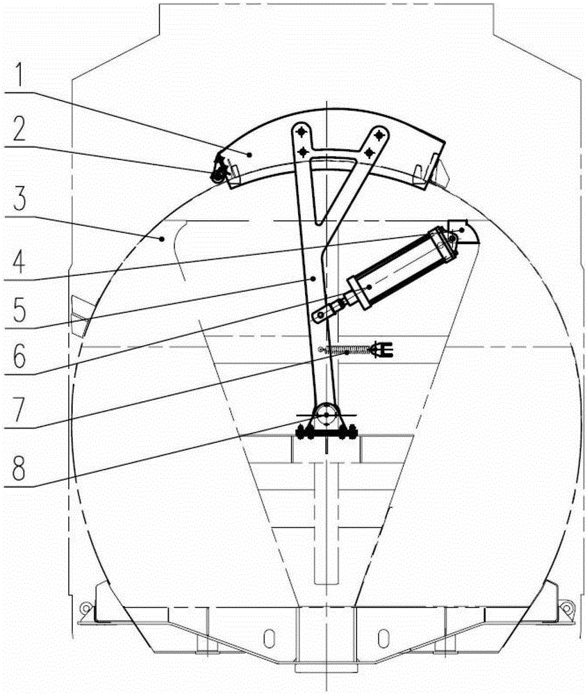 A kind of movable top cover of railway funnel car