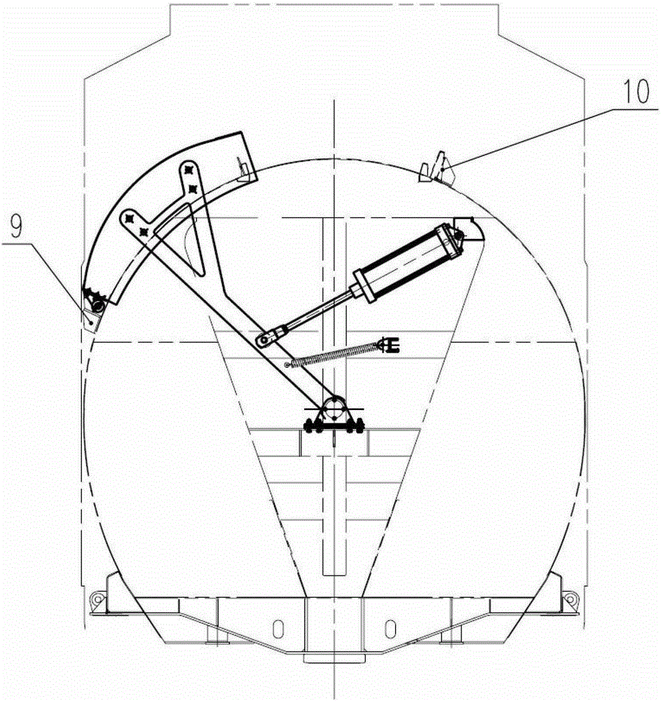 A kind of movable top cover of railway funnel car