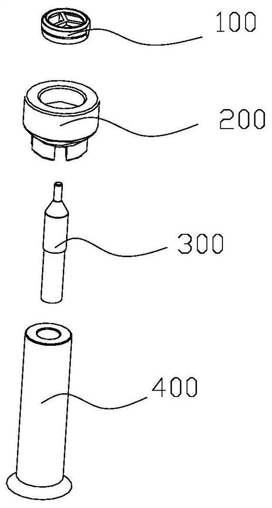 A probe type filling valve valve head assembly device and assembly method thereof