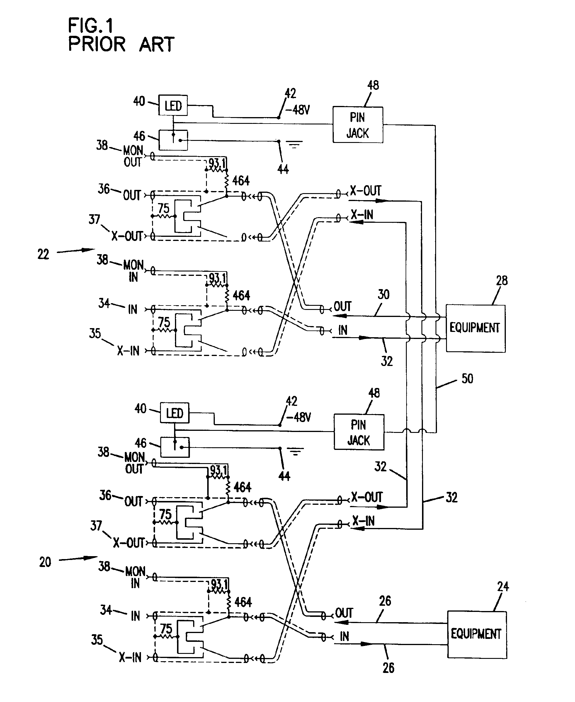 Cross-connect jumper assembly having tracer lamp