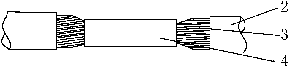 Cable extraction electrode and punch die and machining method for cable extraction electrode