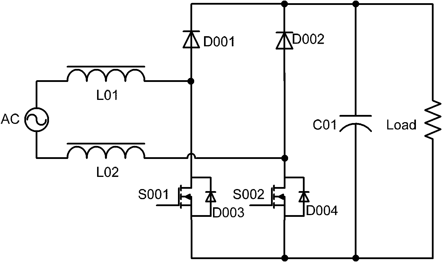 Combined switch and synchronous rectification circuit