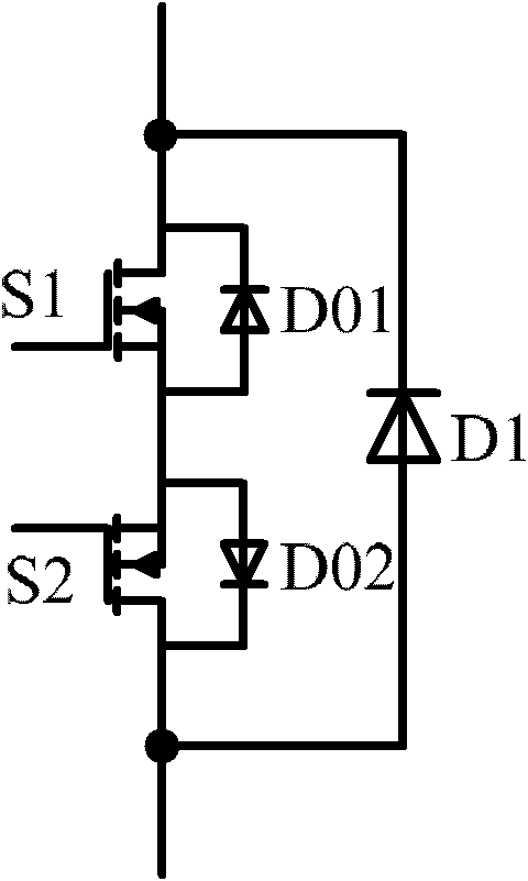 Combined switch and synchronous rectification circuit