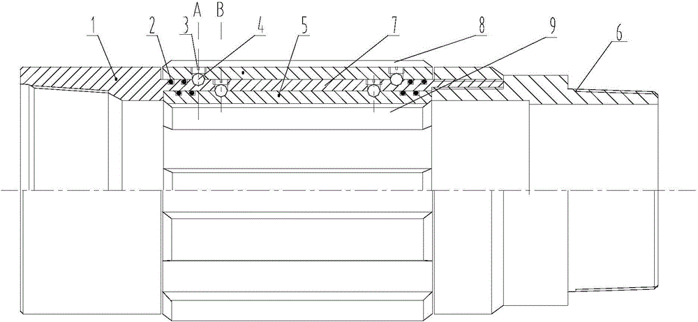 Shaft sleeve type inside-and-outside centralizer