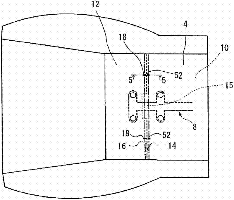 Load detection device mounting structure