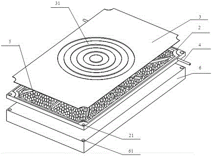 Phase change temperature control device for electronic heating components and manufacturing method thereof