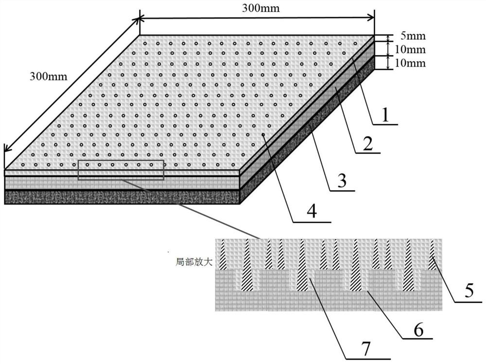 A kind of amorphous nano-titanium dioxide sandwich pavement brick and preparation method thereof