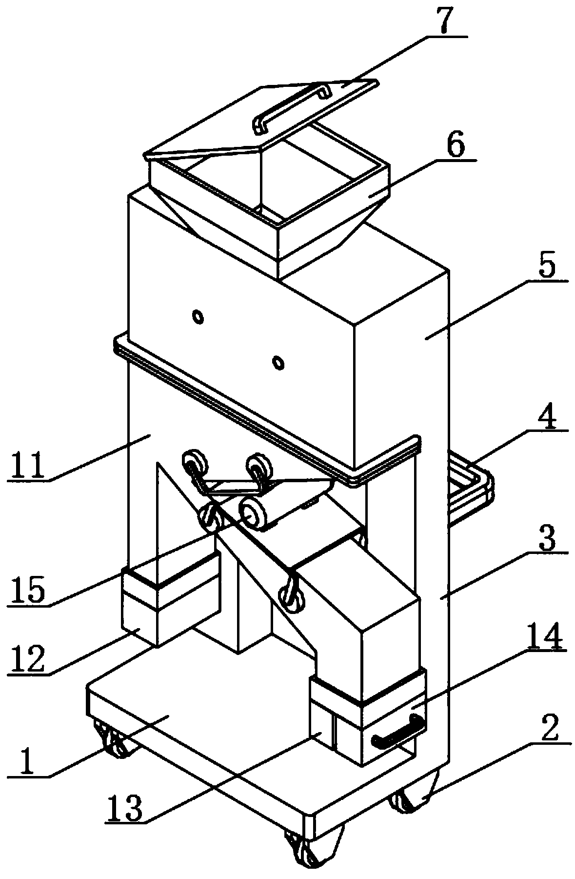 Device for separating and filtering pollen of fruits and vegetables