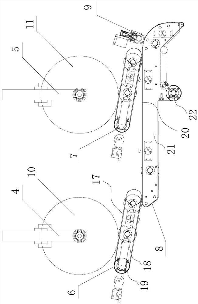 Automatic roll changing and splicing system and method for disposable sanitary product production equipment