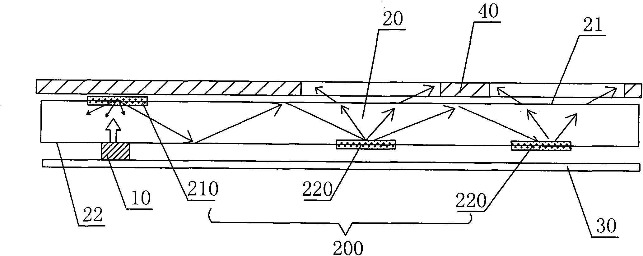 Ultrathin light-guiding film and light-guiding structure thereof