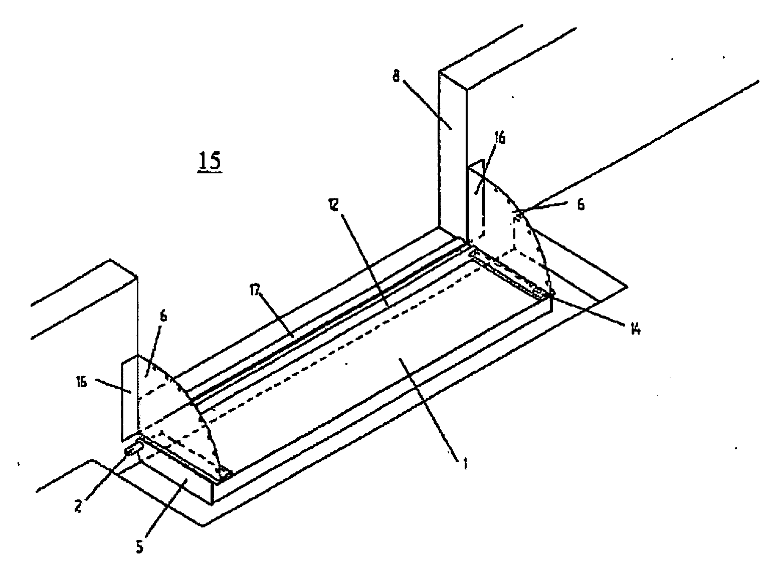 Hinged Partition and Arrangement for Closing Off a Room Against a Fluid Flowing into the Room or Out of the Room