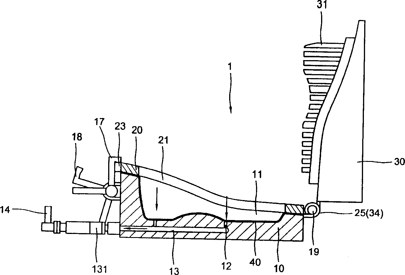 Method and apparatus for foam mould inner color painting polymerization