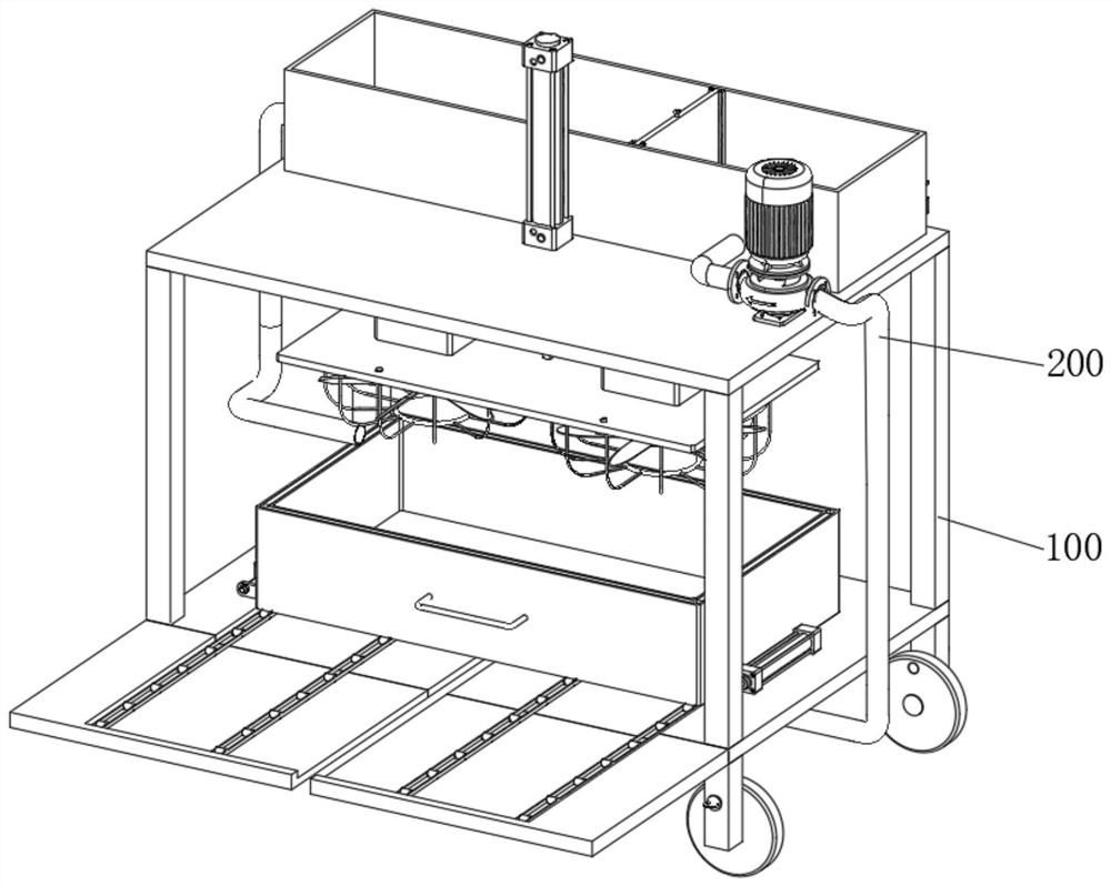 Rapid cooling equipment for aluminum alloy handrail welding based on water-cooling heat dissipation