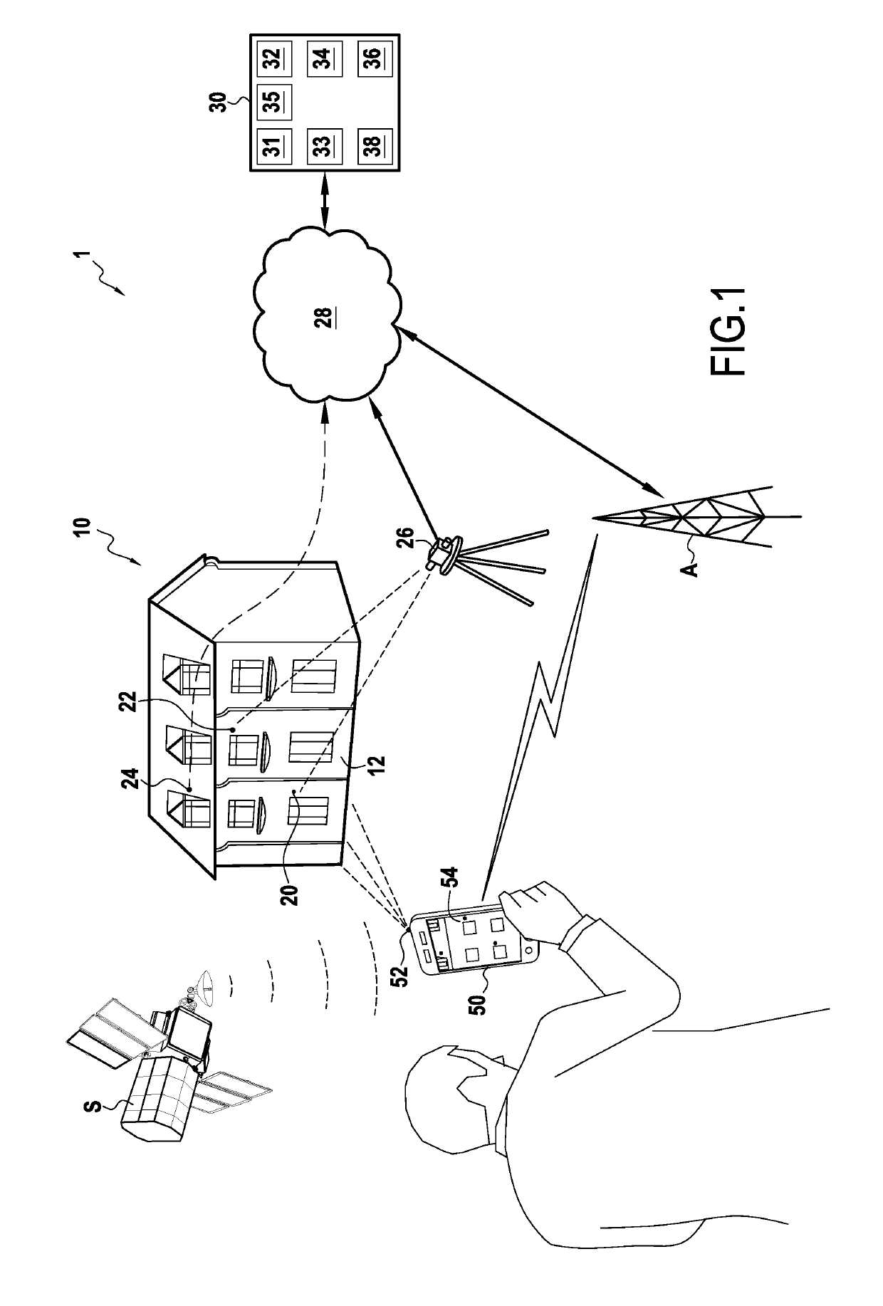 Method of representing possible movements of a structure for an apparatus of smartphone type