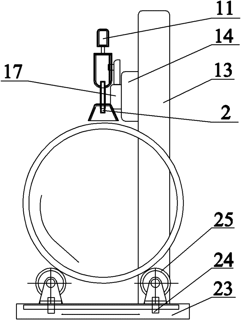 Rust-removing cleaning device for ultrasonic pulse water jet pipe wall