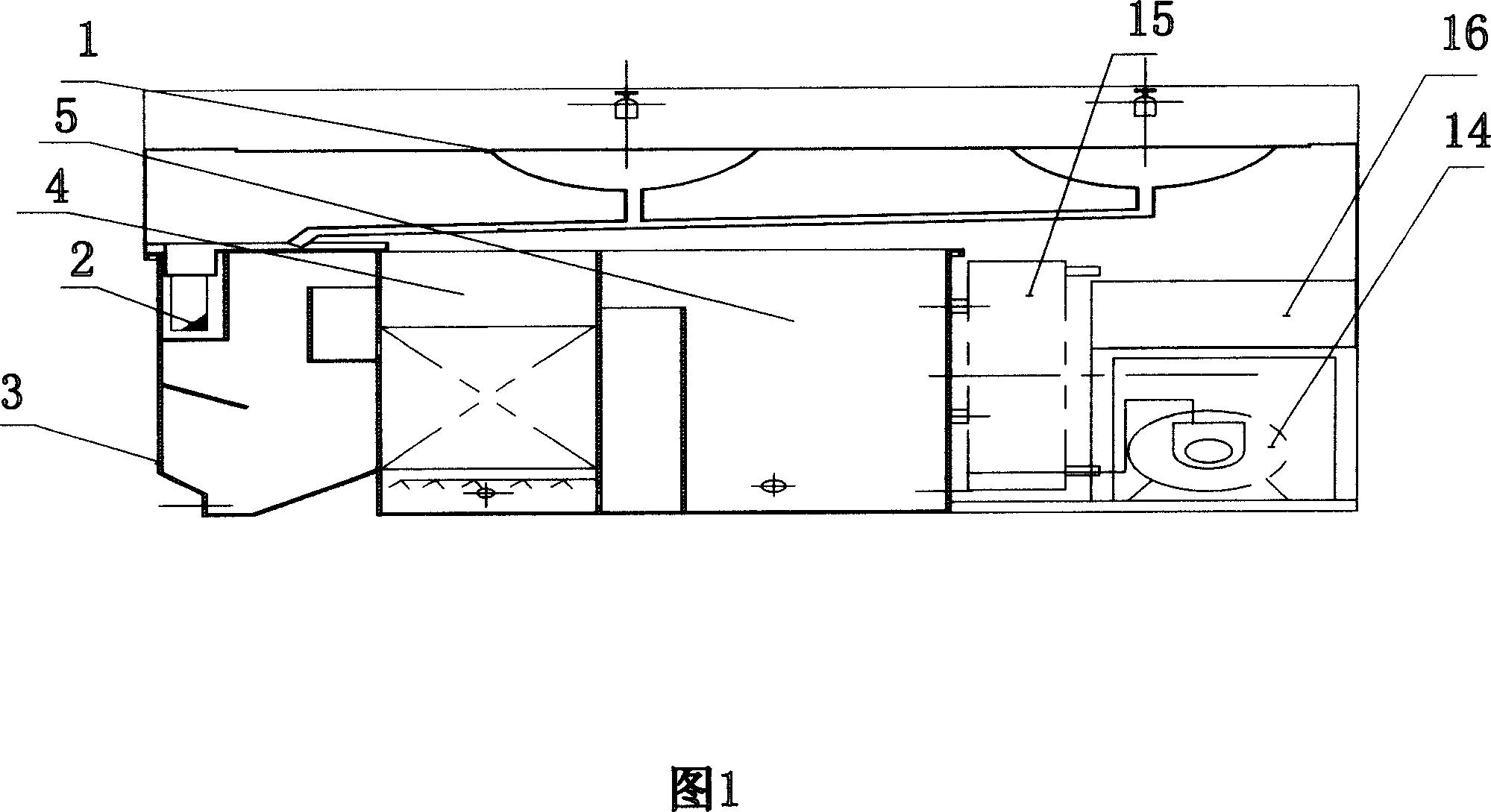 Reutilizing method for drain washing water of train passenger car