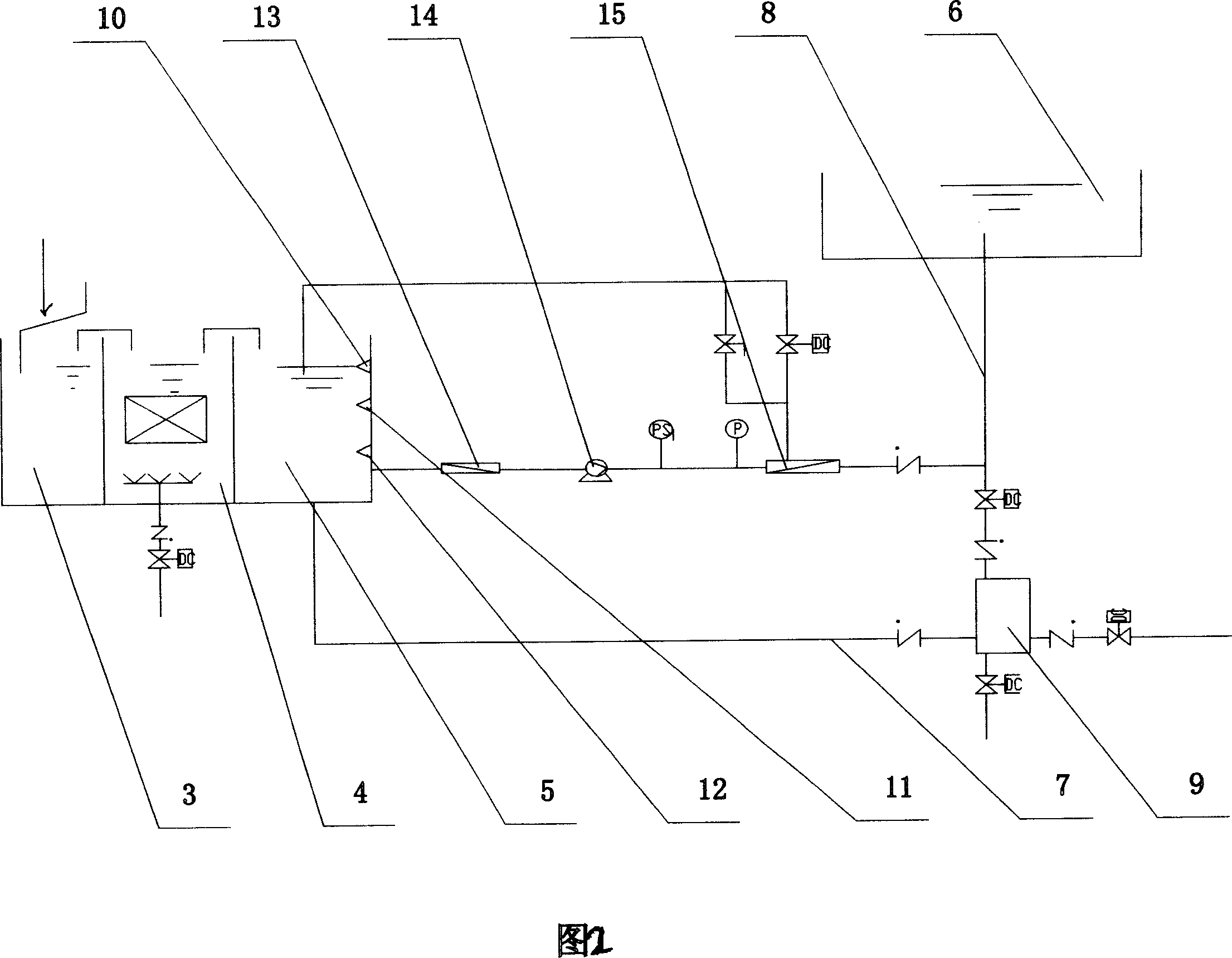 Reutilizing method for drain washing water of train passenger car