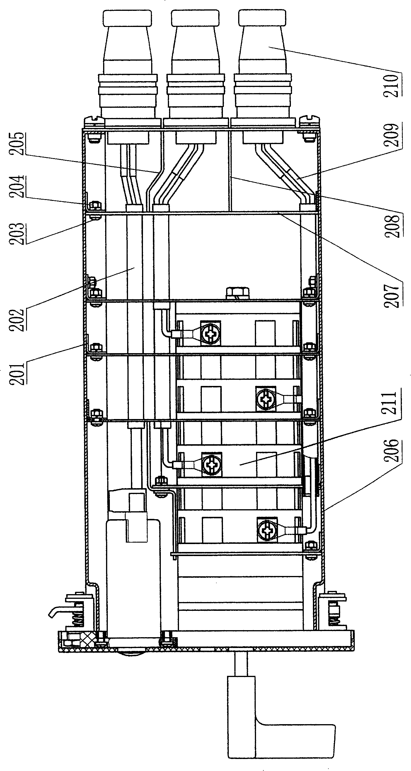 Protection insulating type change-over switch