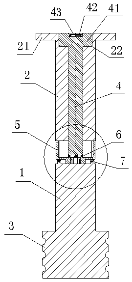 Pull rod device for injector