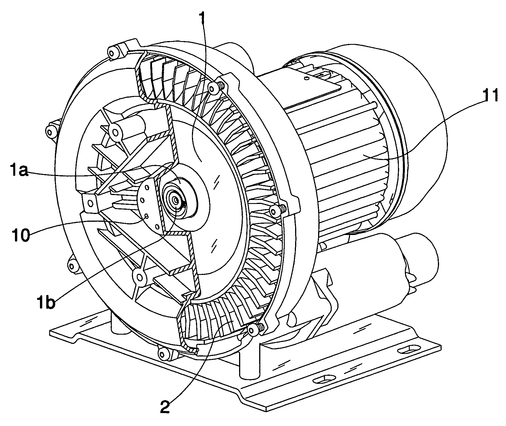 Rotary vacuum blower