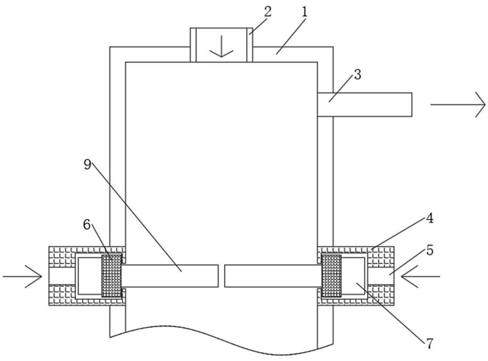 A plow-like biomass gasification furnace