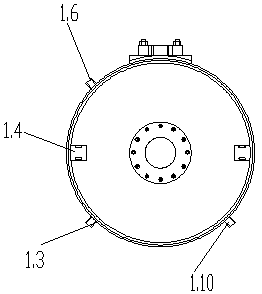 Overhead valve control device of water mist abrasive mixing cylinder