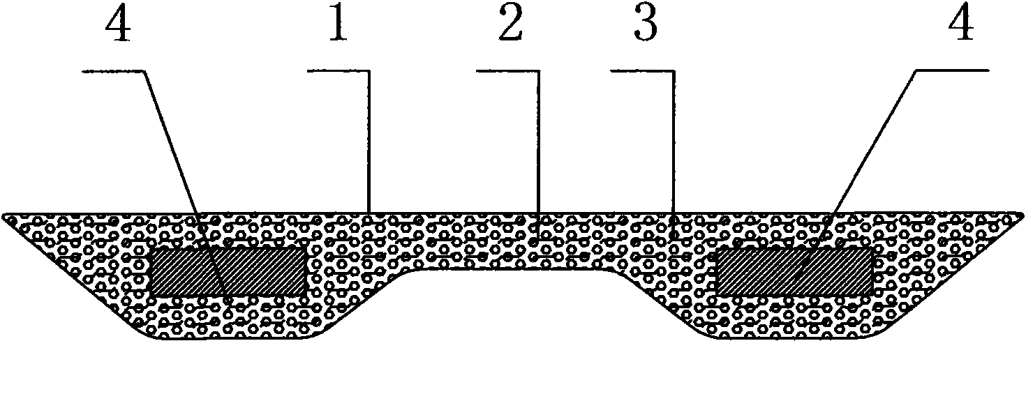 Anti-collision guardrail with internally inlaid metal materials