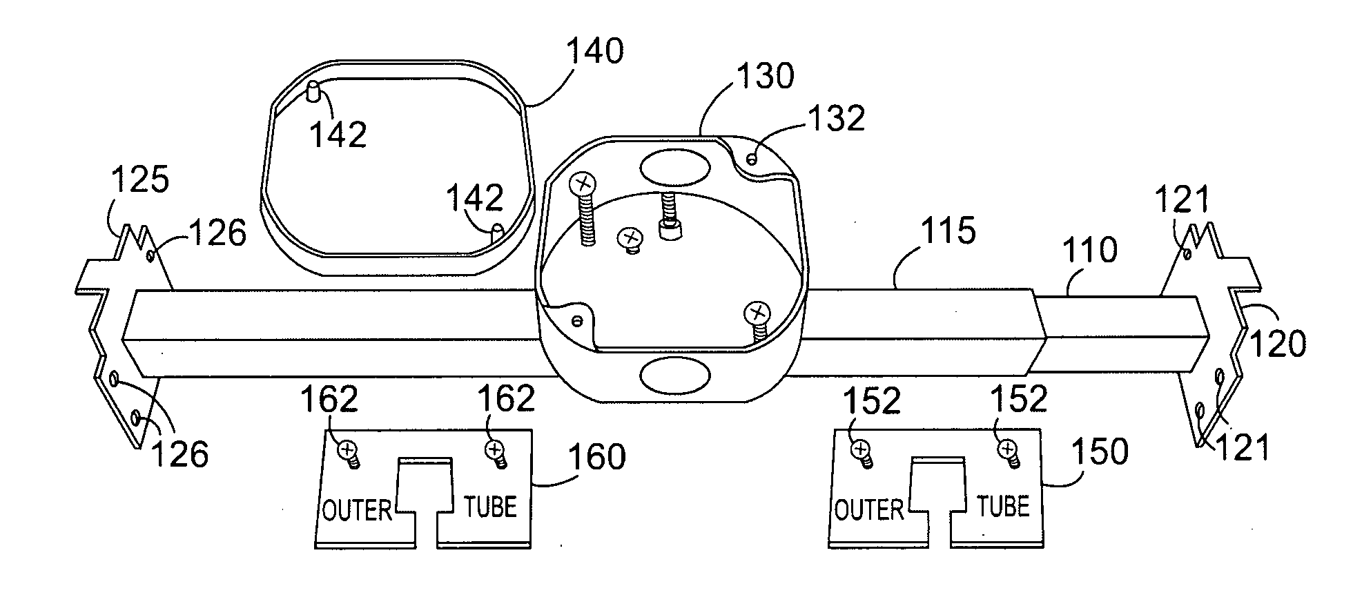 Fastening device for mounting an electrical fixture