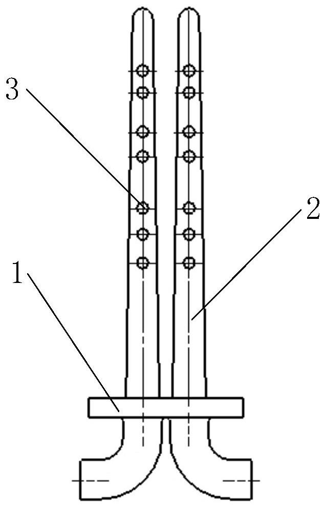 Process for forming equal-wall-thickness reducing fuel spray rod through selective laser melting