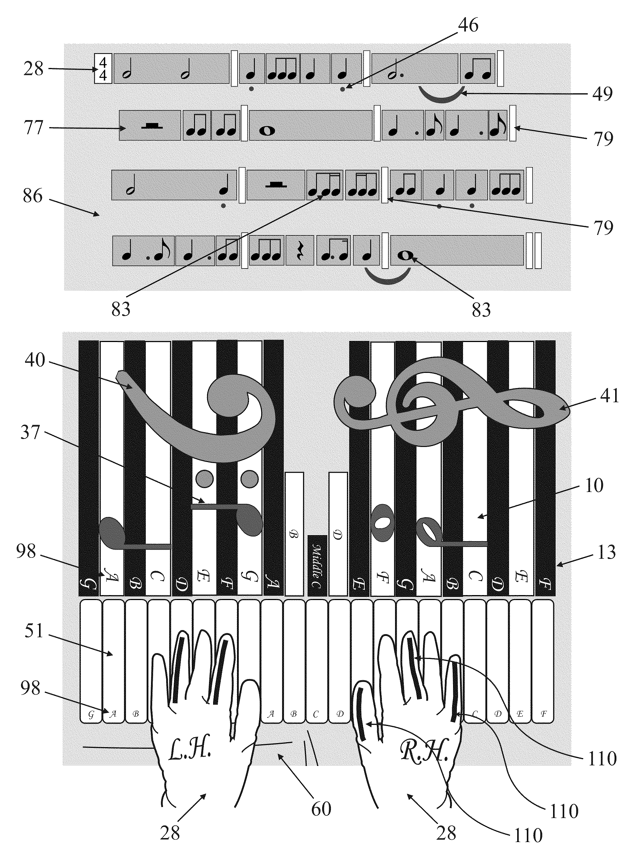 Kit and method for learning to play an instrument