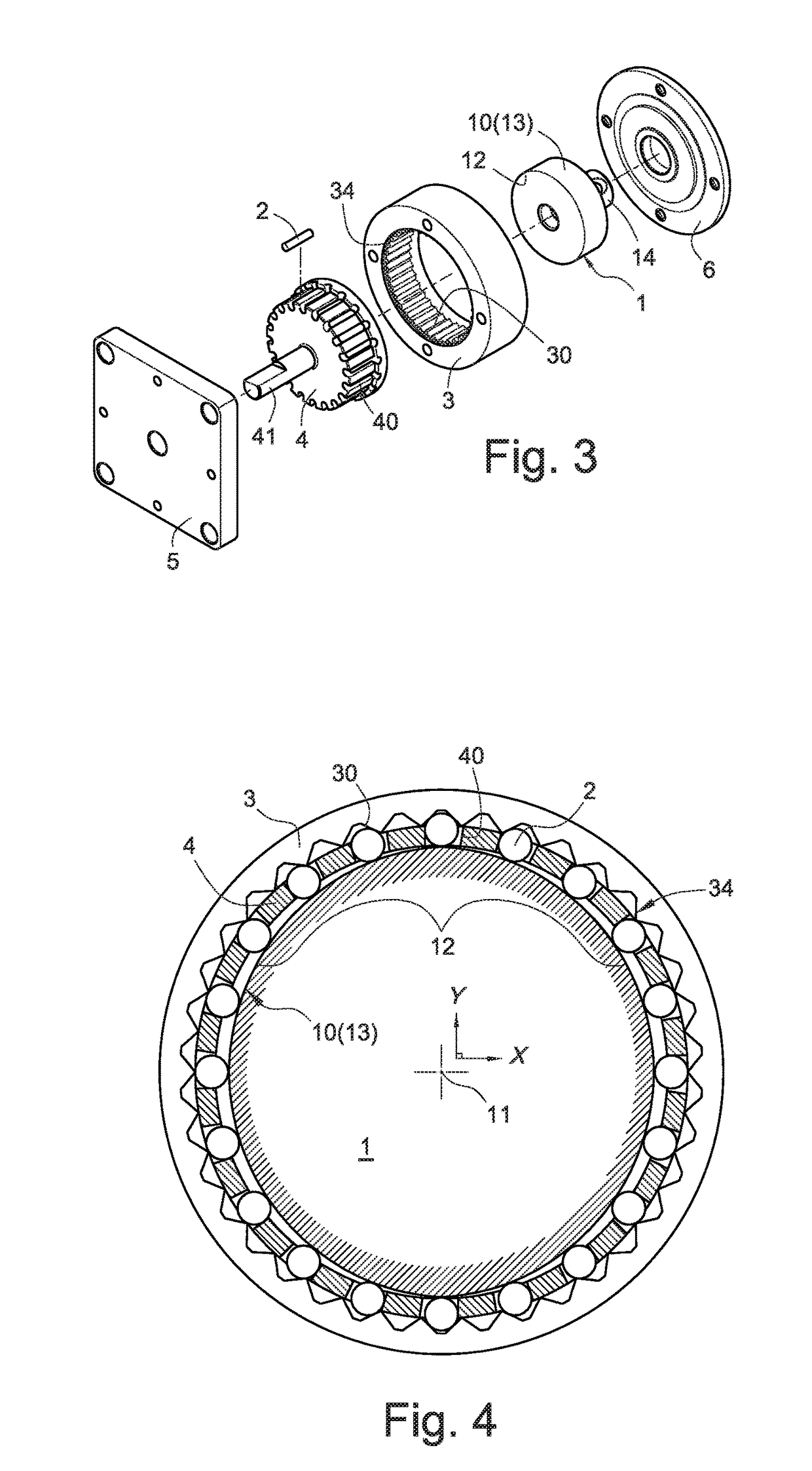 Wave speed reducer having self-locking function and compound type reducer device