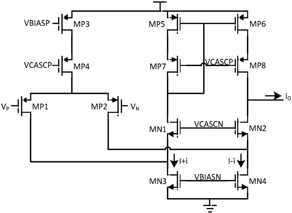 Operational transconductance amplifier applicable to infrared detector circuit