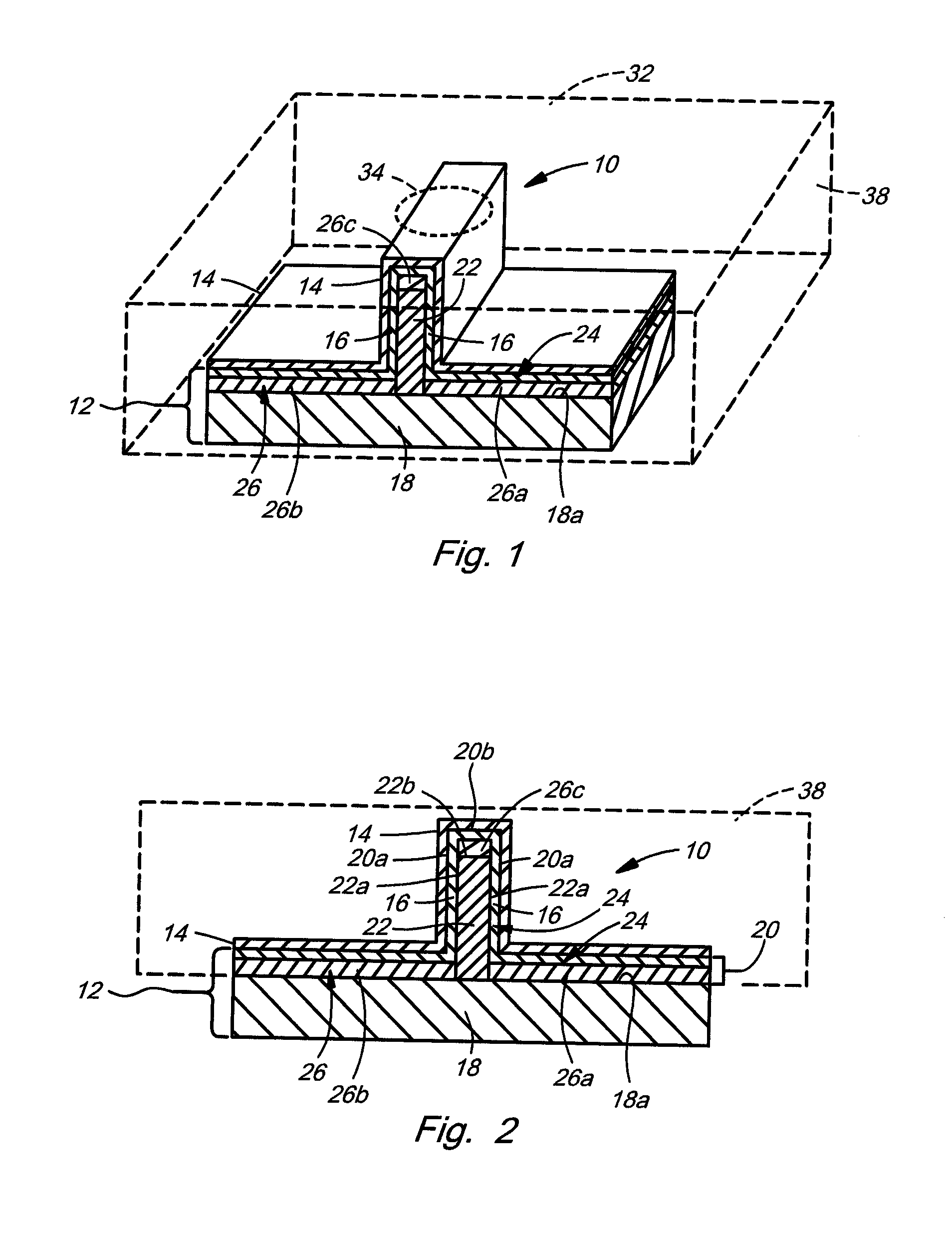 Fin-shaped heater stack and method for formation