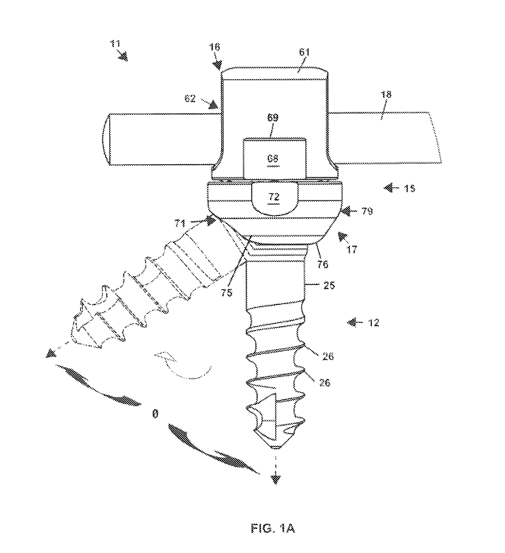 Wide angulation coupling members for bone fixation system