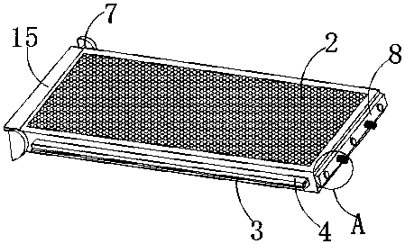 Vibrating screen plate fixing device