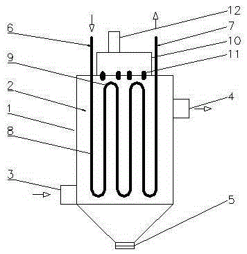 Metallurgical furnace waste heat utilizing device