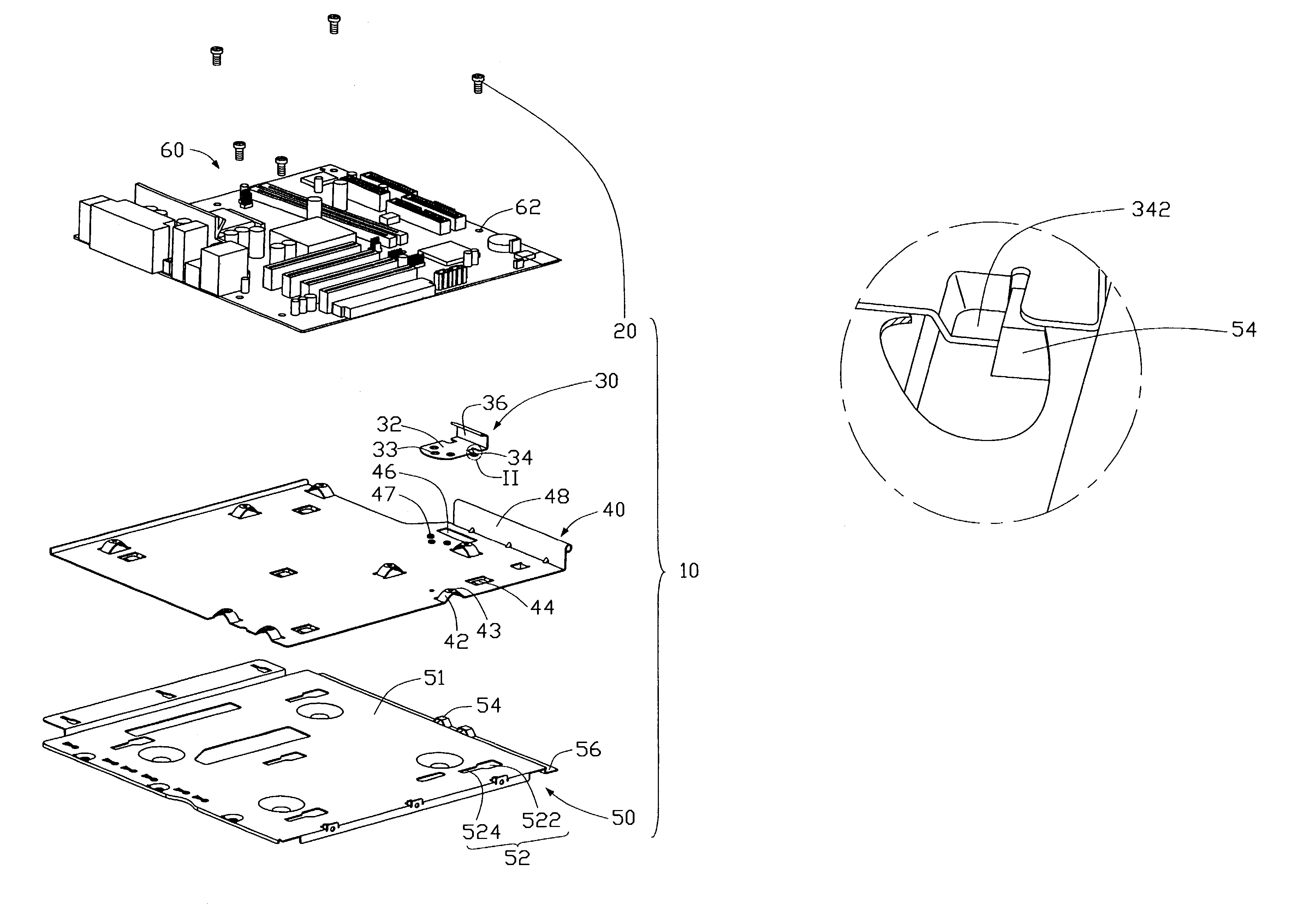 Mounting apparatus for circuit board