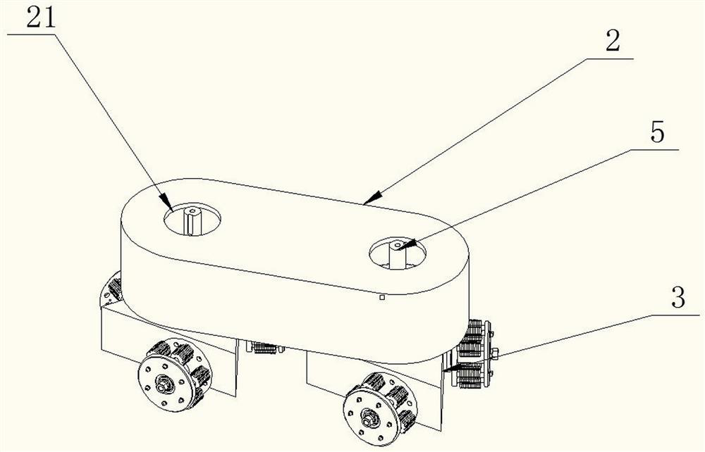 Planet axial movement milling and grinding overlapped quadrangular head mechanism