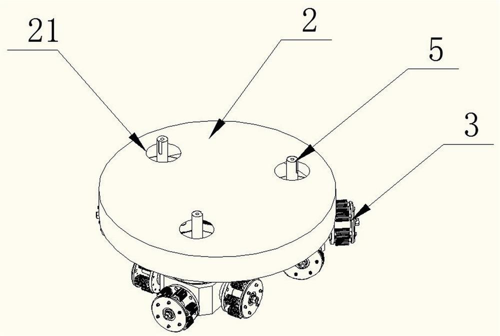 Planet axial movement milling and grinding overlapped quadrangular head mechanism