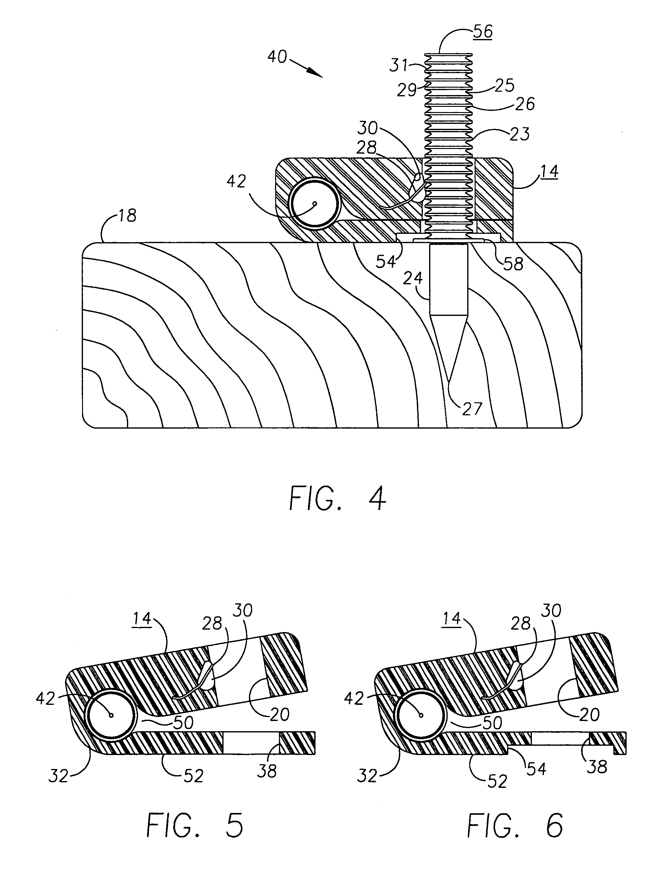 Fastener and method for supporting elongated material