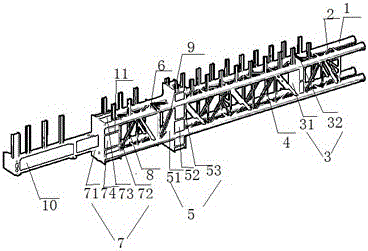 High-stability combined latticed column and processing technology thereof