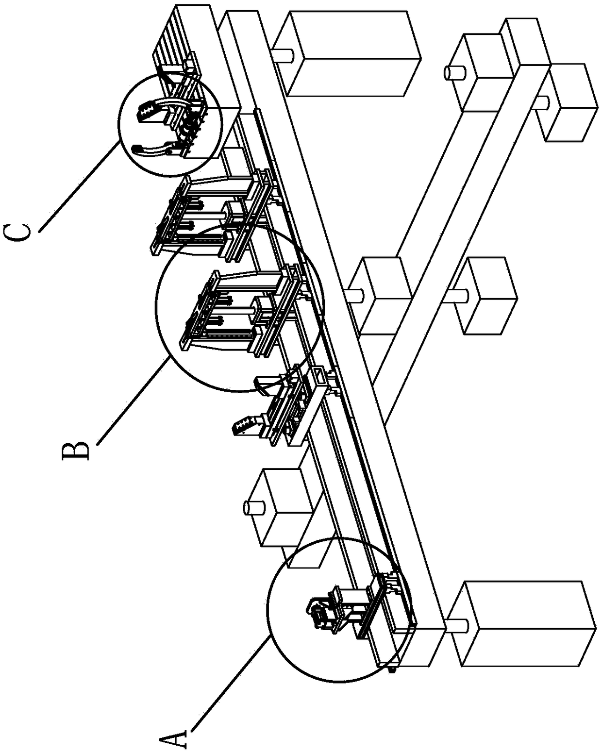 Limiting mechanism used for manufacturing water tank of solar water heater