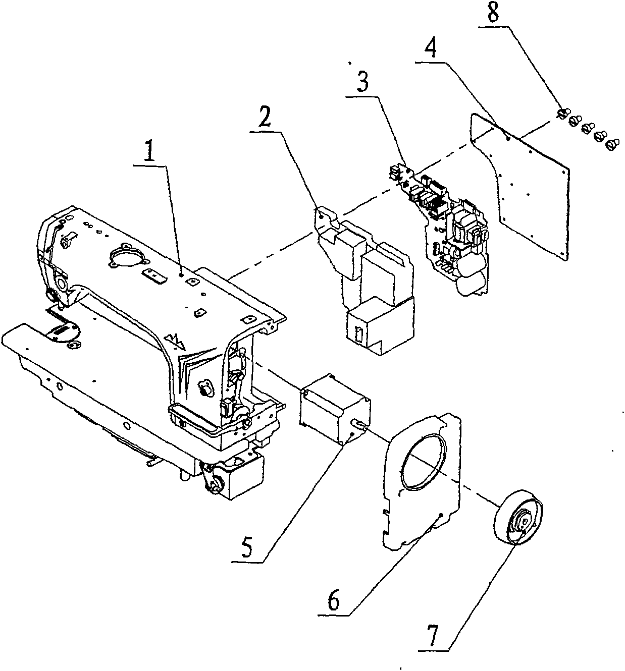 Electromechanically integrated industrial sewing machine