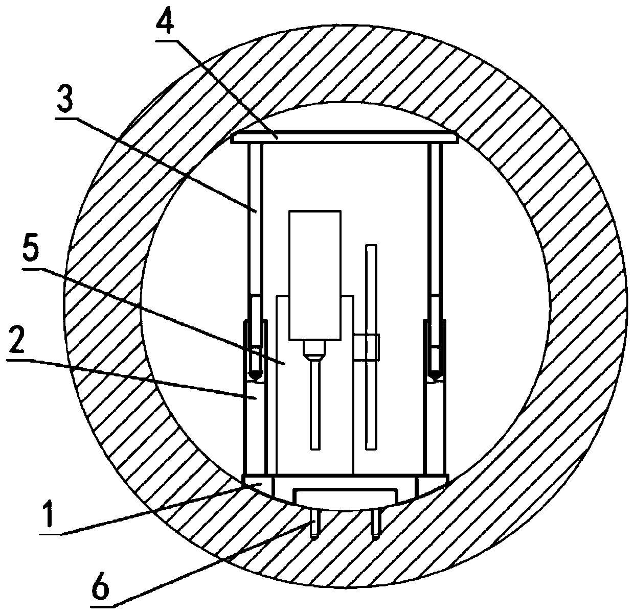 Processing method for parallel threaded hole in inner cavity of large shaft